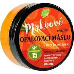 Vivaco 100% prírodné opaľovacie maslo s mrkvovým extraktom SPF 15 190004