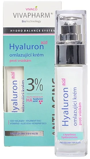 Vivapharm ANTI-AGING FORMULA Omladzujúci hyalurónový krém proti vráskam 30ml