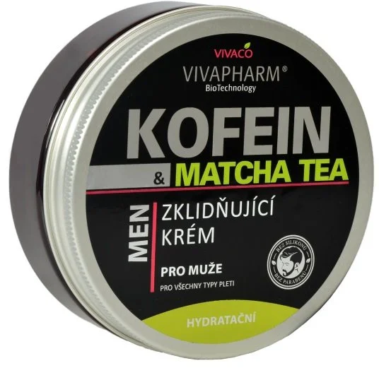 Vivapharm Kofein a Matcha Zklidňující a hydratační krém 200ml