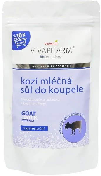 Vivapharm Kúpeľová soľ s kozím mliekom 300g