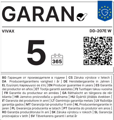 VIVAX DD-207E W