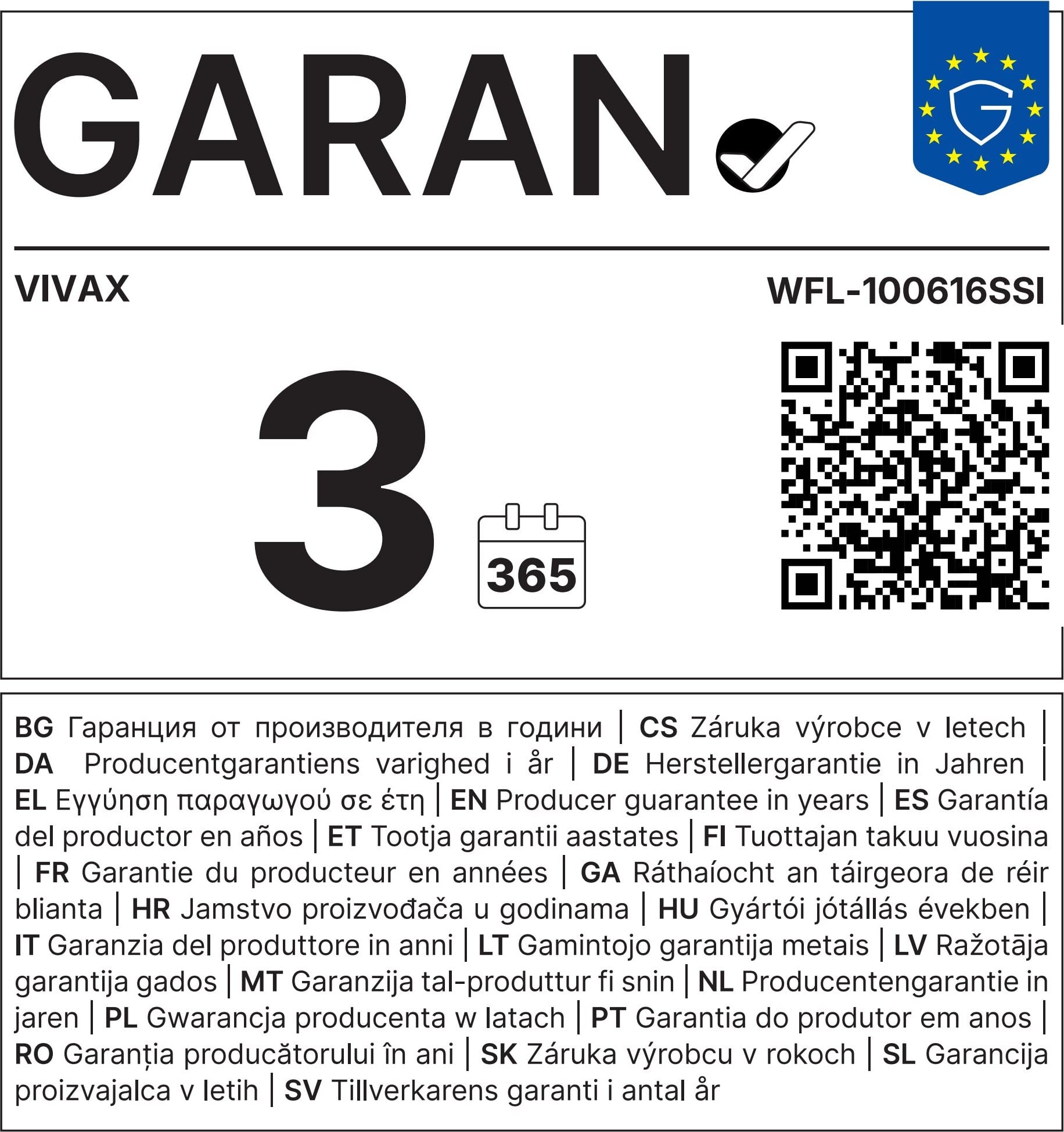 VIVAX WFL-100616SSI