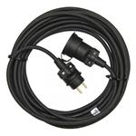 Vonkajší predlžovací kábel 10 m / 1 zásuvka / čierna / guma / 230 V / 1,5 mm2