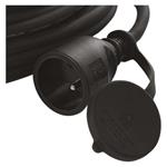 Vonkajší predlžovací kábel 25 m / 1 zásuvka / čierny / guma-neoprén / 230 V / 2,5 mm2