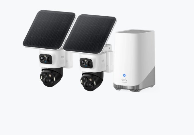 Vonkajšia kamera so solárnym nabíjaním Anker eufy S4 , sada 2+1, 4K biela