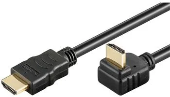 Vysokorýchlostný kábel HDMI+Ethernet PremiumCord, pozlátený zahnutý konektor 270° 2 m