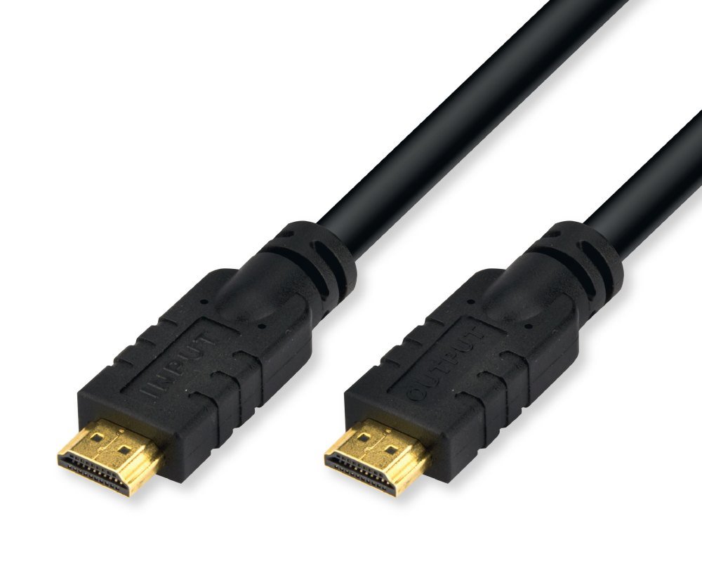 Vysokorýchlostný kábel PremiumCord HDMI s Ether.4K@60Hz so zosilňovačom, 25 m, 3x tienenie, M/M, pozlátené konektory,