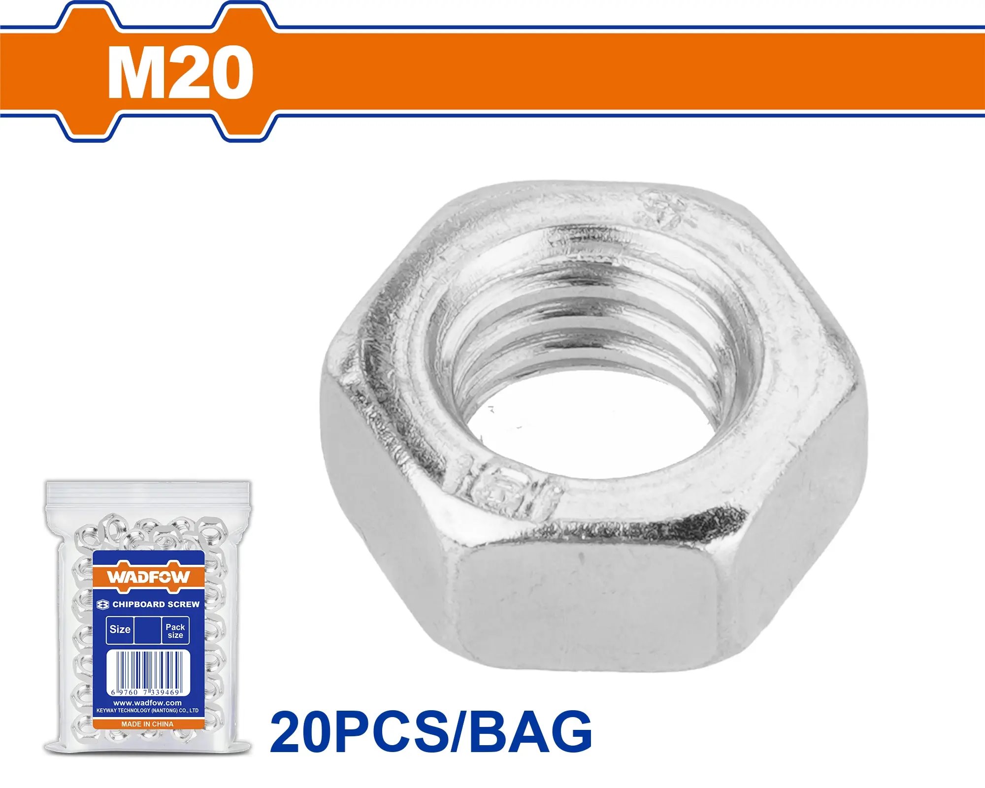 Wadfow Matice šestihranná sada M20 20 ks