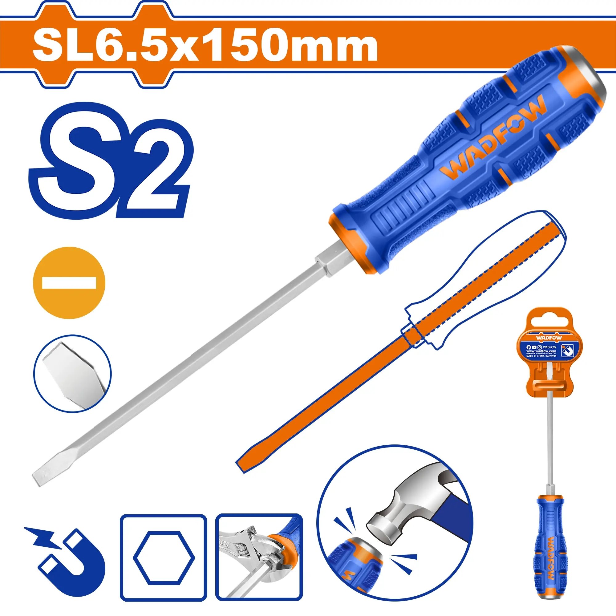 Wadfow Šroubovák ráčna + bity sada 28ks