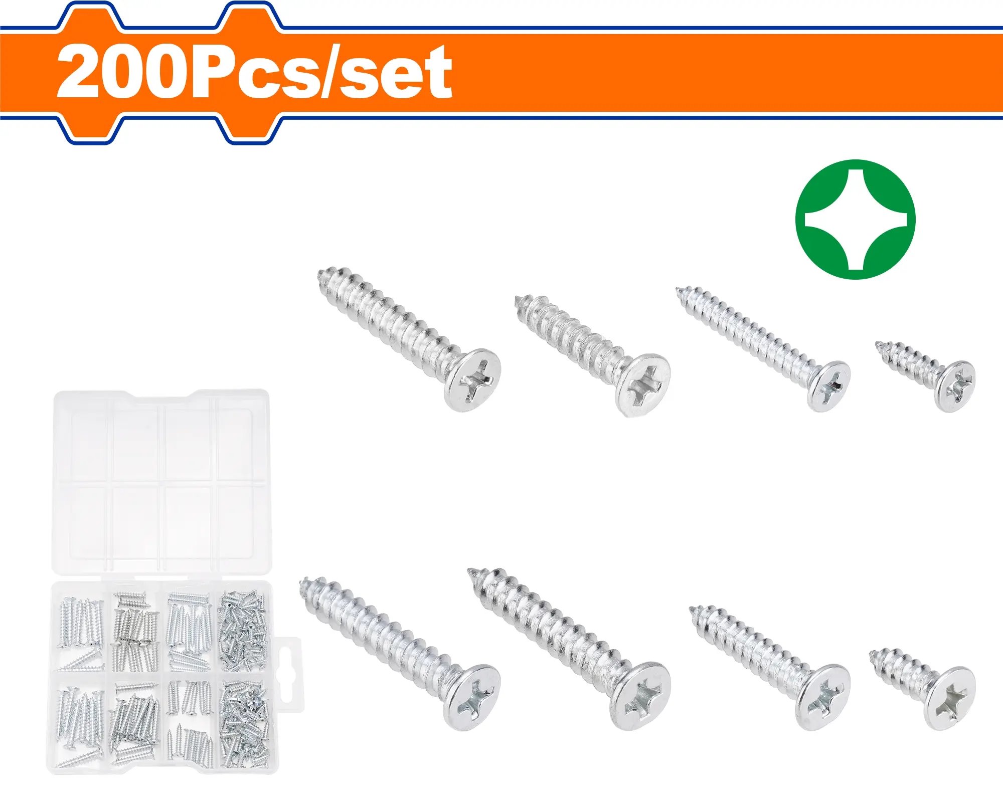 Wadfow Vrut samořezný ZH sada 200 ks