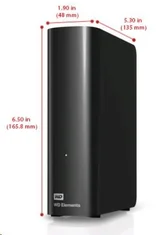 WD Elements Desktop 3TB Ext, 3,5" USB3,0, Black