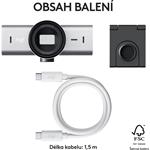 Webová kamera Logitech MX Brio 4K Ultra HD, bledosivá