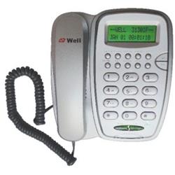WELL 3130IF VoIP telefon, stříbrný, 2xSIP, 3-řád.dis.,router