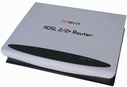 WELL PTI-8411 ADSL2/2+ router, 4x Eth., Annex B, vč.splitteru