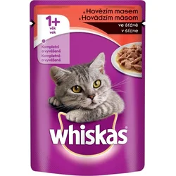 Whiskas kapsička s hovězím ve šťávě 100g