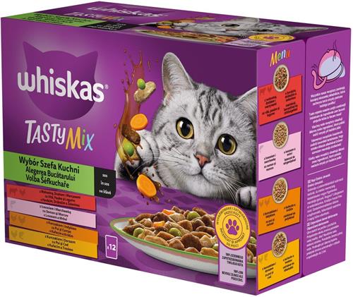 Whiskas Tasty Mix Chef's Choice ve šťávě 12x85g kapsička pro kočky