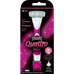 Wilkinson Sword Quattro for Women Bikini holící strojek + 1 náhradní hlavice