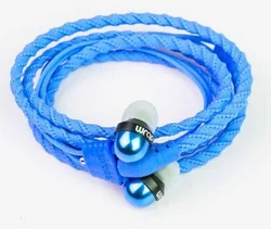 Wraps Classic Cloth Wrap in ear headphone, modrá