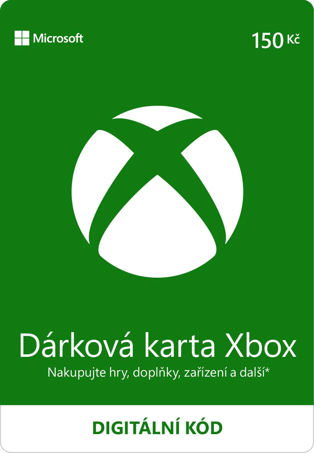 XBOX - Darčeková karta Xbox 150 Kč elektronická licencia