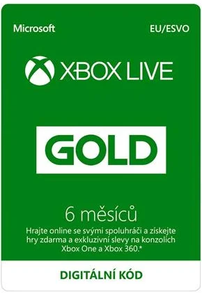 Xbox Live Gold - zlaté členství 6 měsíců ESD (EU)