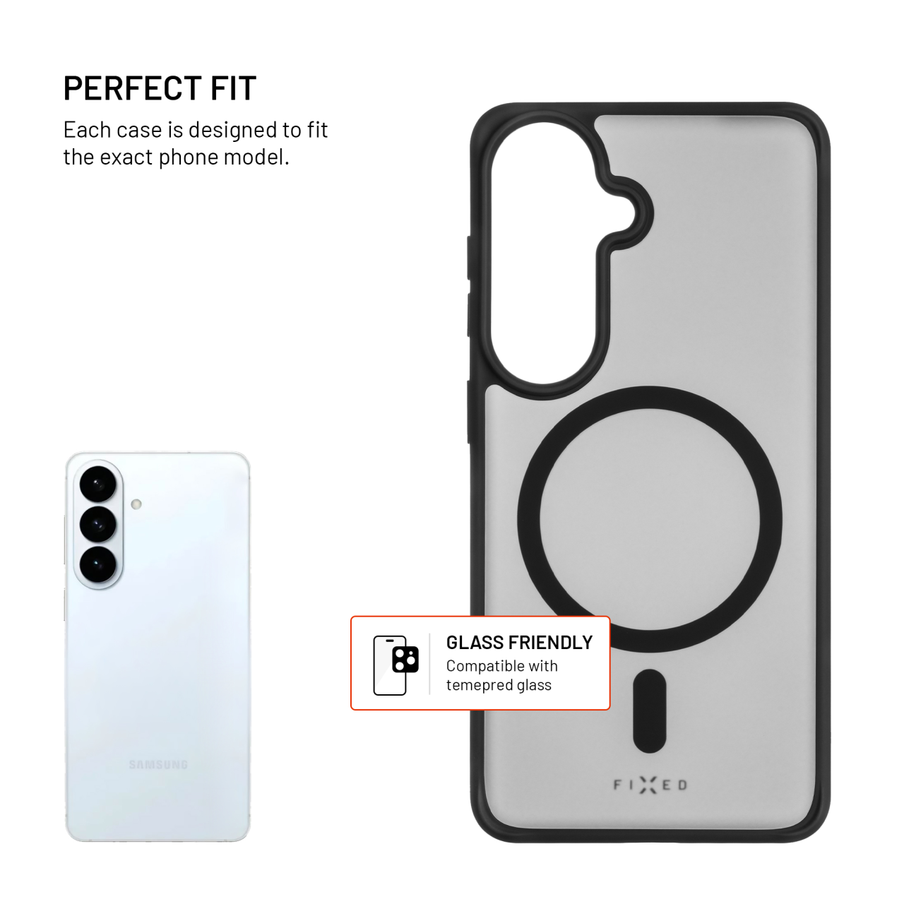 Zadní kryt FIXED MagMisty s MagSafe pro Samsung Galaxy S26, černý
