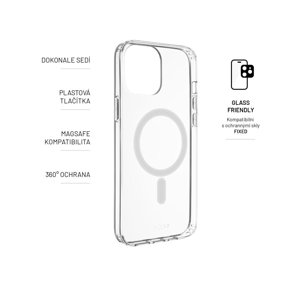 Zadní kryt FIXED MagPure s podporou Magsafe pro Apple iPhone 15, čirý