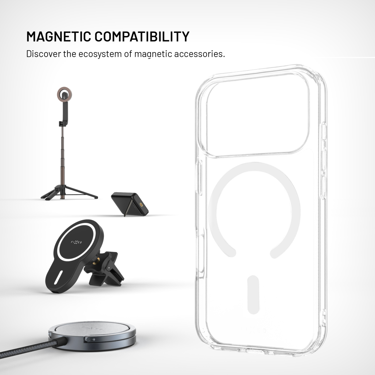 Zadní kryt FIXED MagPure s podporou Magsafe pro Samsung Galaxy A26 5G, čirý
