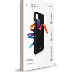 Zadní pogumovaný kryt FIXED Story pro Honor 20e, černý FIXST-563-BK