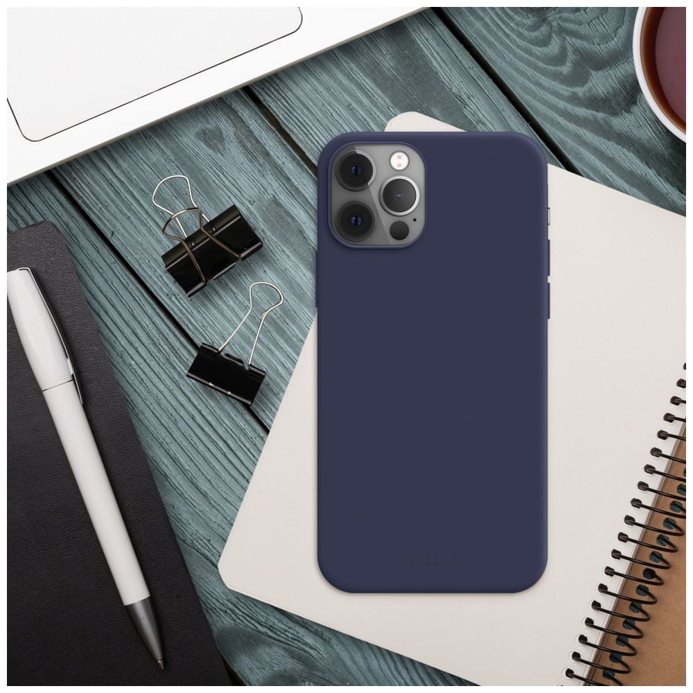 Zadní pogumovaný kryt FIXED Story pro Samsung Galaxy A34 5G, modrý