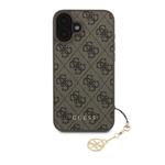 Zadný kryt Guess 4G Charm pre iPhone 16 Plus Tone on Tone Brown