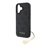 Zadný kryt Guess 4G Charm pre iPhone 16 Plus Tone on Tone Grey