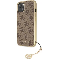 Zadný kryt Guess 4G Charms pre iPhone 13 Brown
