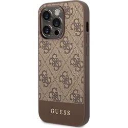 Zadný kryt Guess 4G Stripe pre iPhone 14 Pro Brown