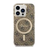 Zadný kryt Guess IML 4G MagSafe pre iPhone 15 Pro Brown