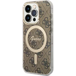 Zadný kryt Guess IML 4G MagSafe pre iPhone 15 Pro Brown