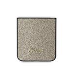 Zadný kryt Guess PC/TPU Glitter Flakes Metal Logo pre Samsung Galaxy Z Flip 6 Gold