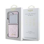 Zadný kryt Guess PC/TPU Glitter Flakes Metal Logo pre Samsung Galaxy Z Flip 6 Pink