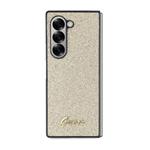 Zadný kryt Guess PC/TPU Glitter Flakes Metal Logo pre Samsung Galaxy Z Fold 6 Gold