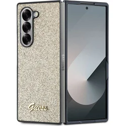 Zadný kryt Guess PC/TPU Glitter Flakes Metal Logo pre Samsung Galaxy Z Fold 6 Gold