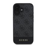 Zadný kryt Guess PU 4G Stripe pre iPhone 16 Grey