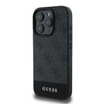 Zadný kryt Guess PU 4G Stripe pre iPhone 16 Pro Max Grey