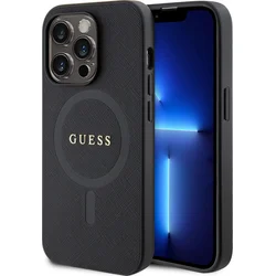 Zadný kryt Guess PU Saffiano MagSafe pre iPhone 15 Pro Max Black