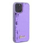 Zadný kryt Guess Sequin Script Logo pre iPhone 12/12 Pro Purple