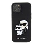 Zadný kryt Karl Lagerfeld PU Saffiano Karl and Choupette NFT pre iPhone 12 Pro Max Black