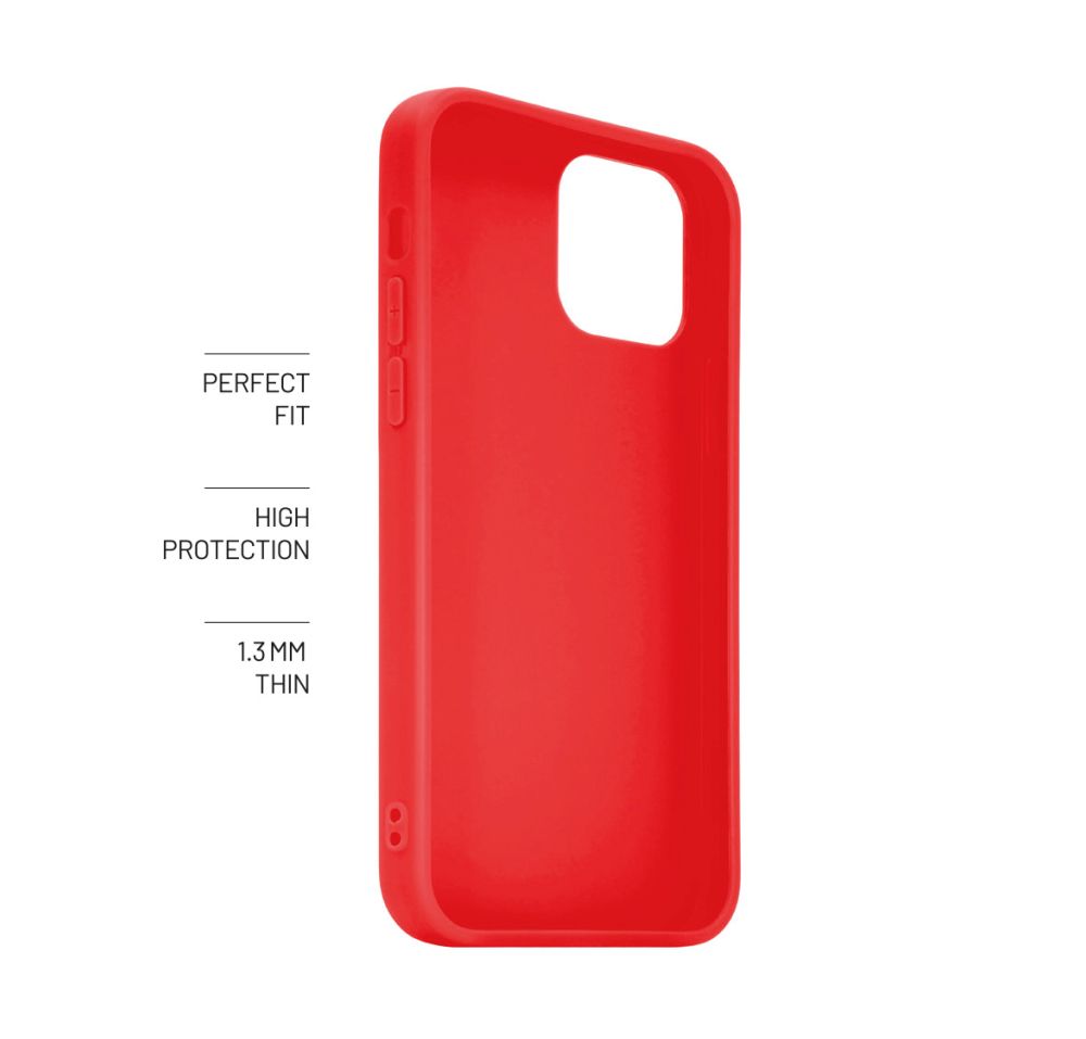 Zadný pogumovaný kryt FIXED Story pre Apple iPhone 15 Pro Max, červený