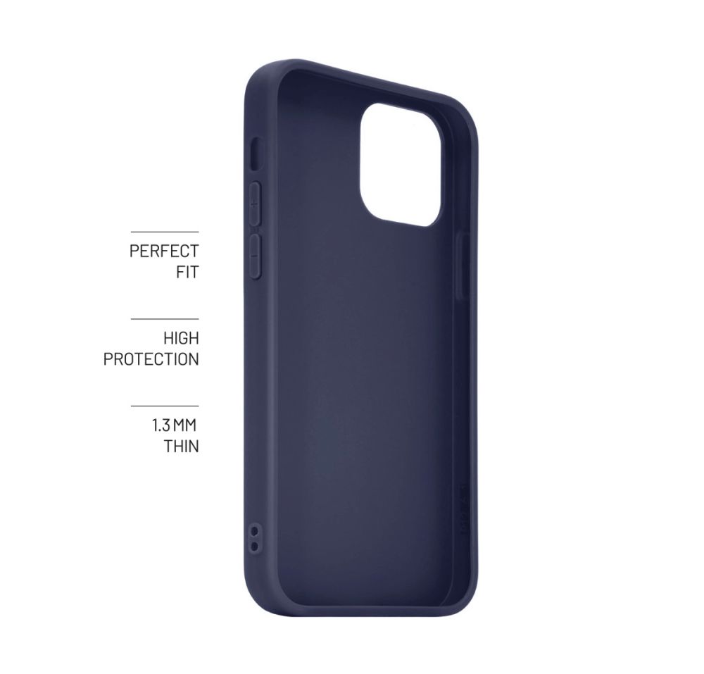 Zadný pogumovaný kryt FIXED Story pre Apple iPhone 15 Pro, modrý