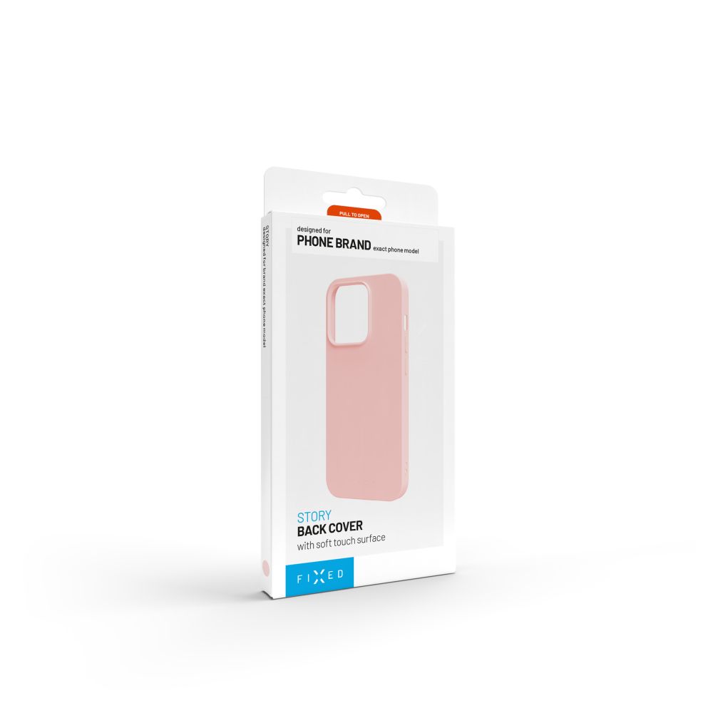 Zadný pogumovaný kryt FIXED Story pre Motorola Moto G86 5G/Power, ružový