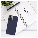Zadný pogumovaný kryt FIXED Story pre Samsung Galaxy S25, modrý