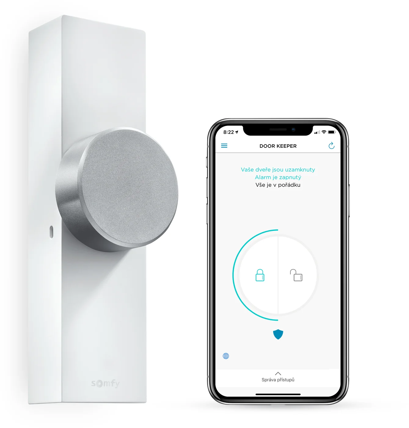 Zámok dverí Somfy Smart Vložka Somfy Door Keeper Tokoz Pro 400-63/25