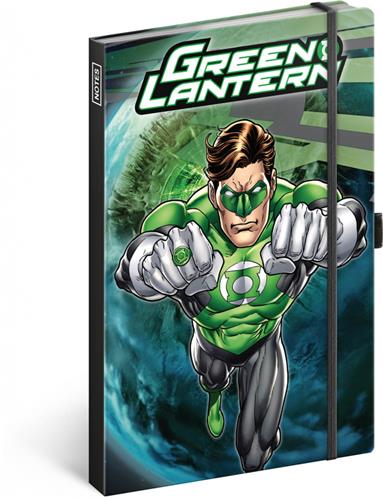 Zápisník Green Lantern, linajkovaný, 13 × 21 cm